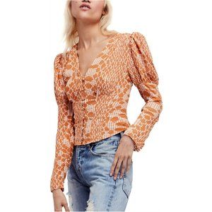 Free People Sweet On You Printed Shirt Blouse